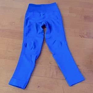 Lululemon Blue Warm Zone In Crop 7/8 Tights